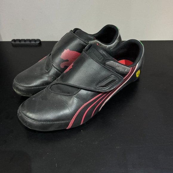 Puma Drift Cat 3 Velcro FERRARI Black & Red Mens Shoes -  Size 11 - Picture 2 of 4